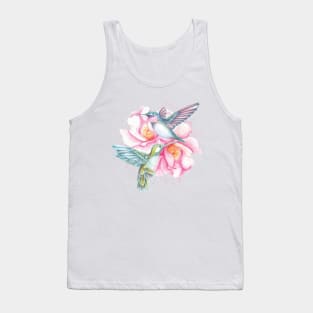 Hummingbirds on flowers Tank Top